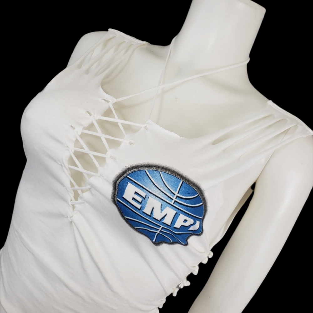 Empi Corset Chest Tied Sides Slashed Cut Top